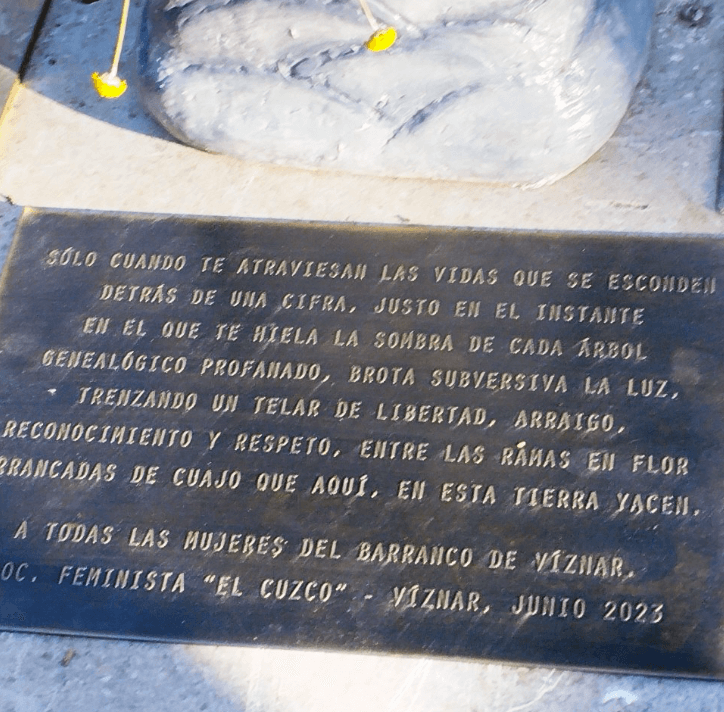 Homenaje en Viznar a las mujeres represaliadas en el barranco